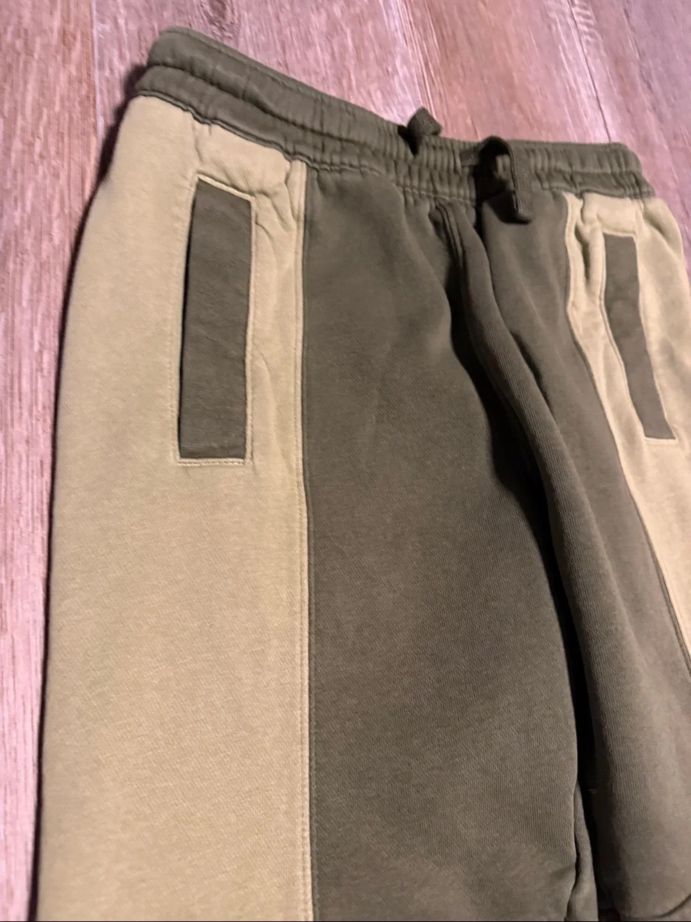 Nike Kids Olive & Light Olive Colorblock Joggers